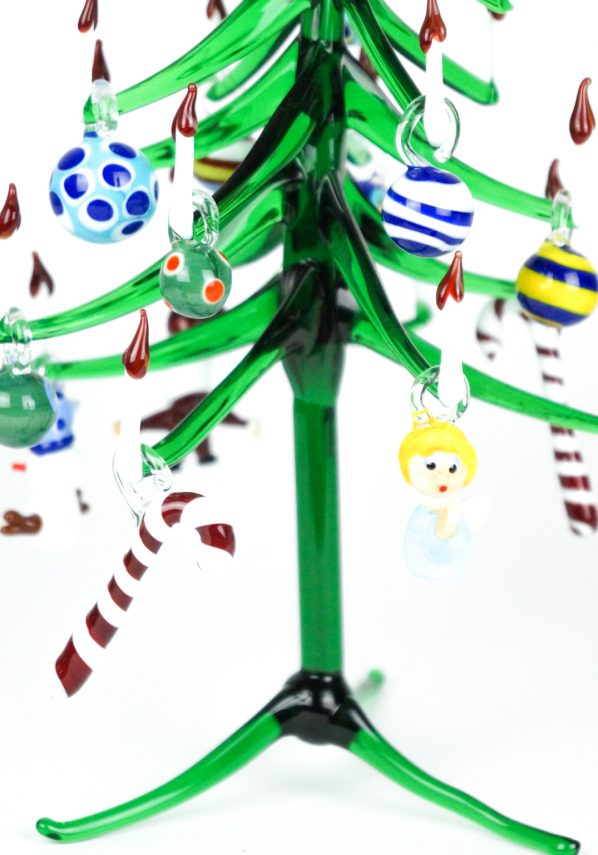 Aury - Green Christmas Tree With Decorations - Murano Glass Ornaments