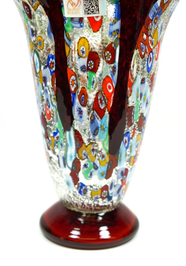 Paina - Murano Glass Blown Vase Red