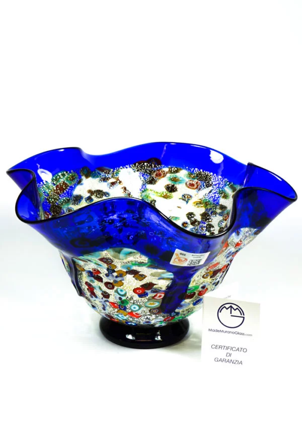 Ritmo - Blue Murano Bowl Millefiori