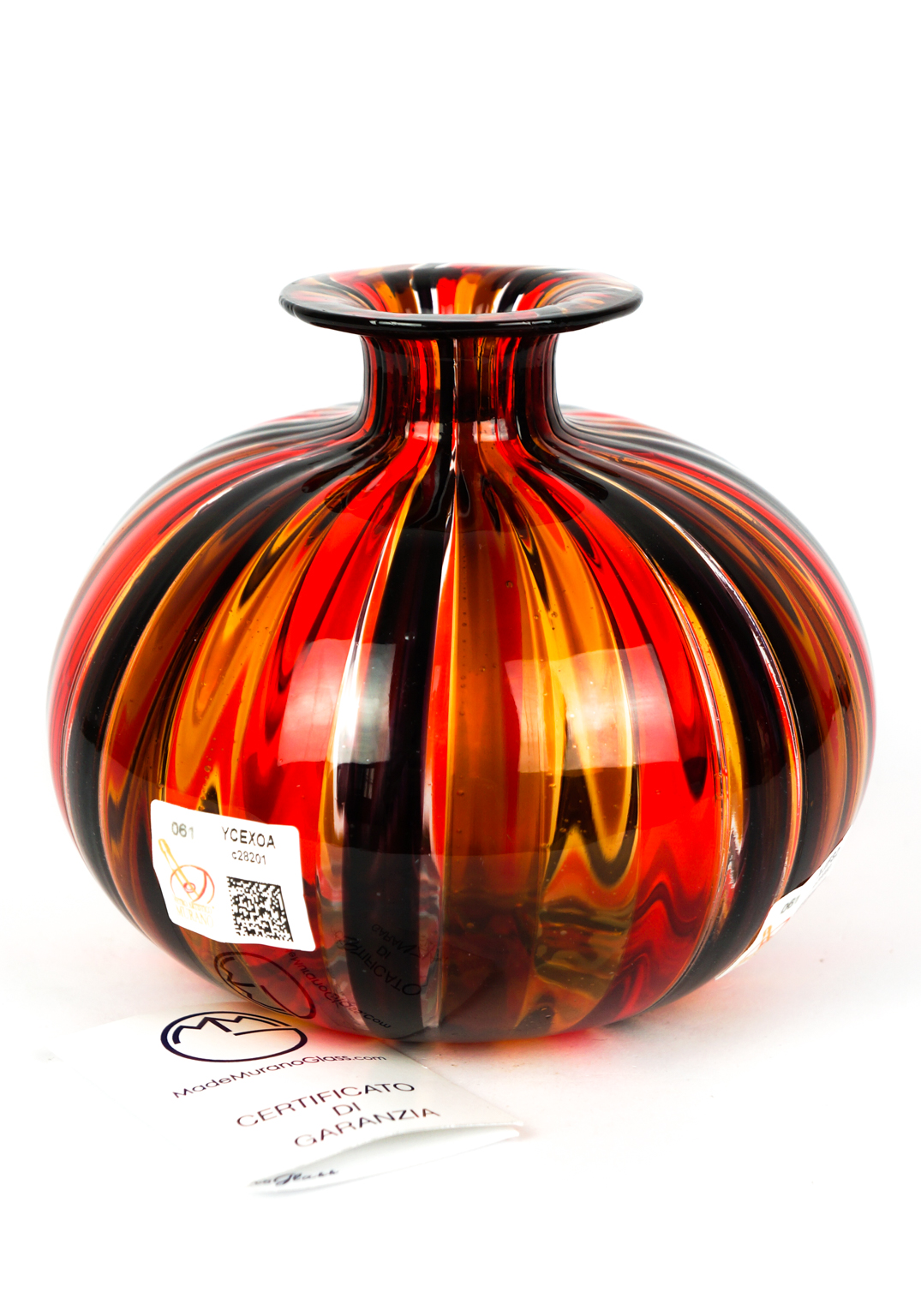 Segoea - Red Murano Glass Vase 