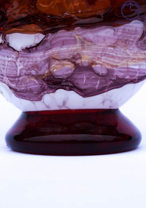 Lava - Murano Glass Vase Sbruffi Red
