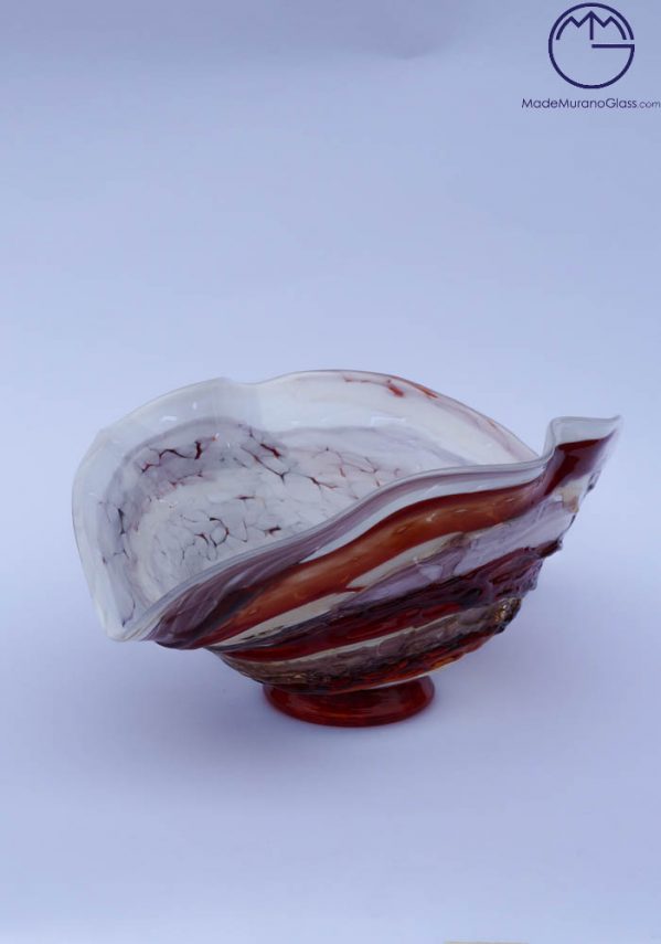 Ischia - Murano Glass Bowl Sbruffi Red