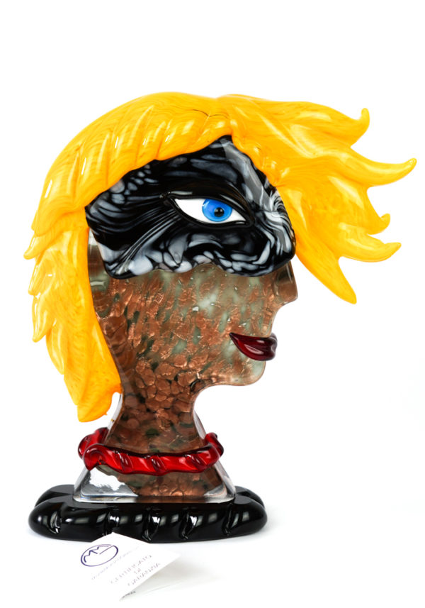 Sculpture Carnival In Venice - Made Murano Glass