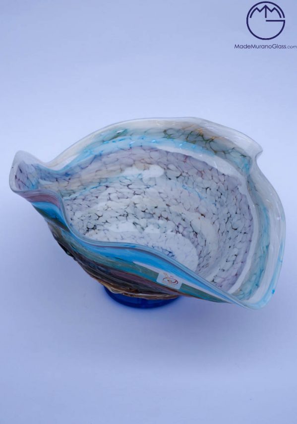 Zafiro - Murano Glass Bowl Sbruffi Blue