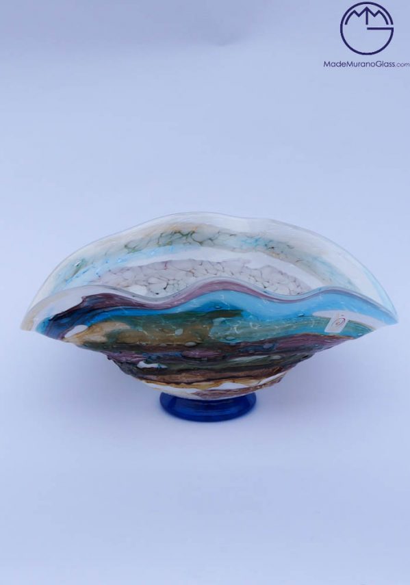 Zafiro - Murano Glass Bowl Sbruffi Blue
