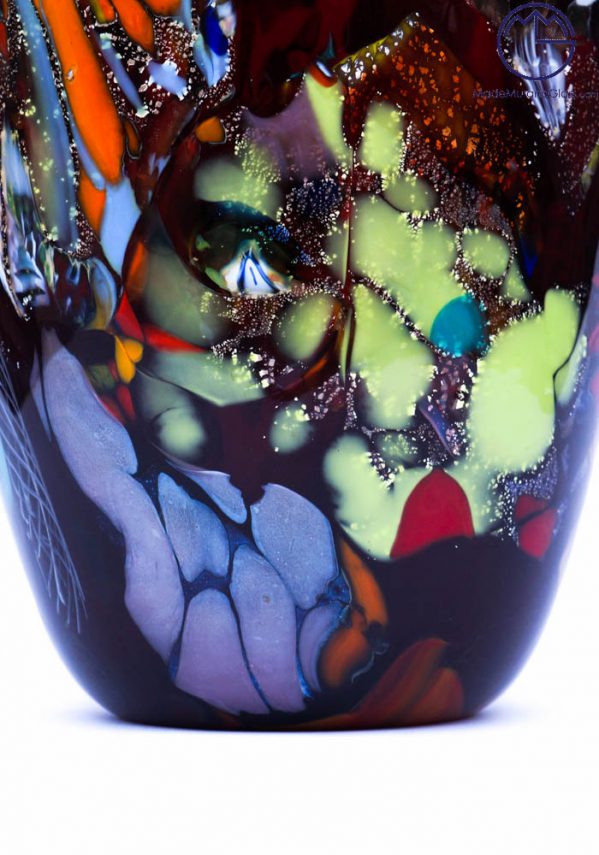 Malta - Made Murano Glass Fantasy Red Vase