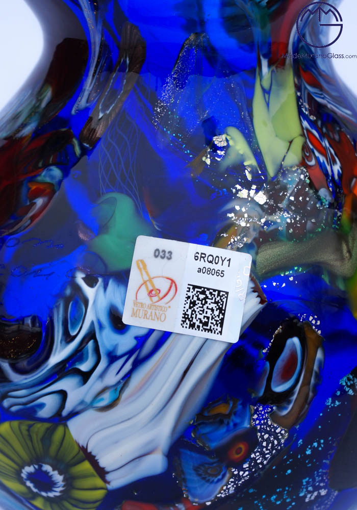 Tokyo - Blue Murano Glass Vase 