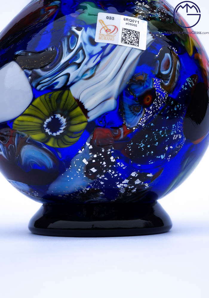 Symphony - Vase - Murano Glass Millefiori and Silver