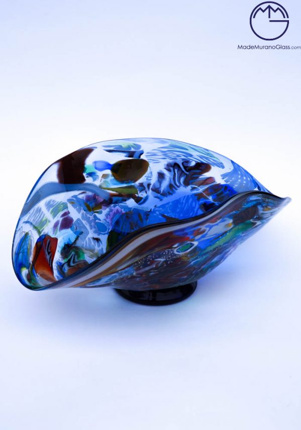 Milano - Murano Glass Bowl Fantasy Blue