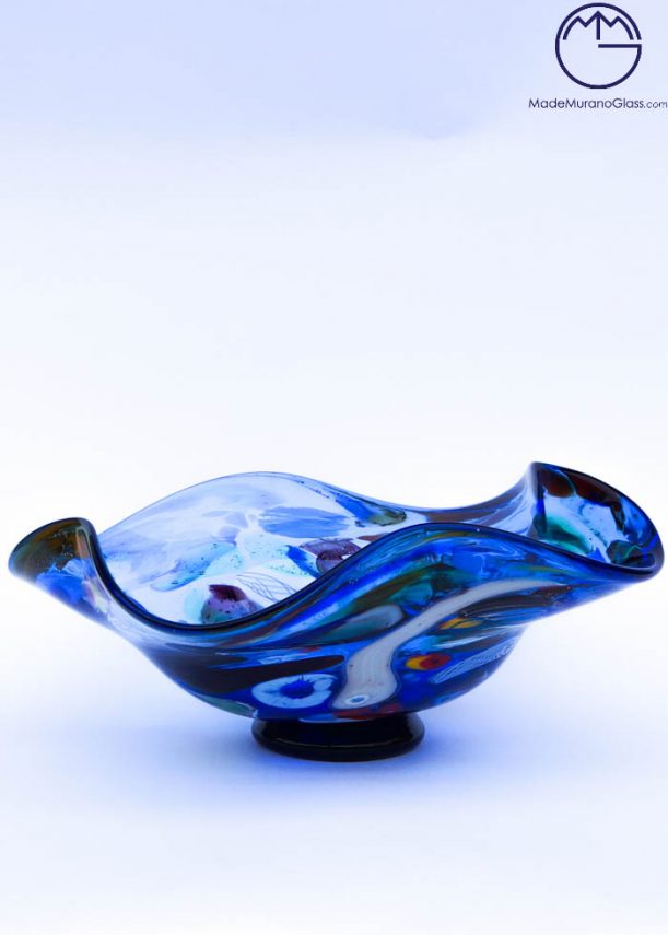Verona - Murano Glass Bowl Fantasy Blue