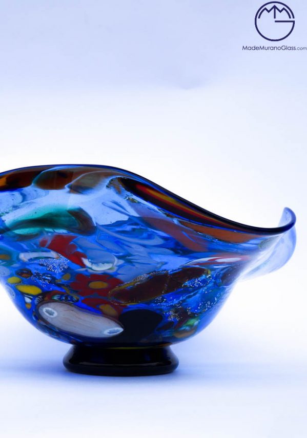 Verona - Murano Glass Bowl Fantasy Blue