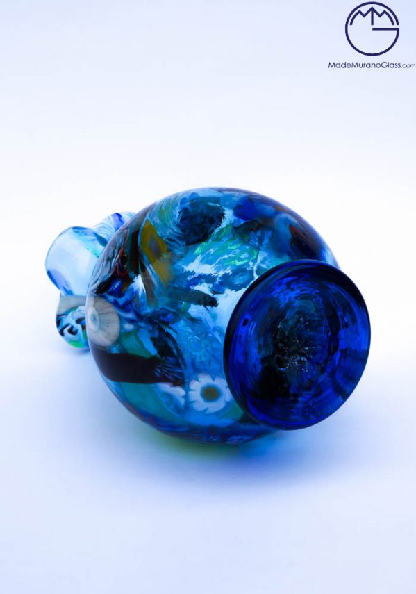 Capri - Venetian Glass Vase Fantasy Seawater - Murano Glass