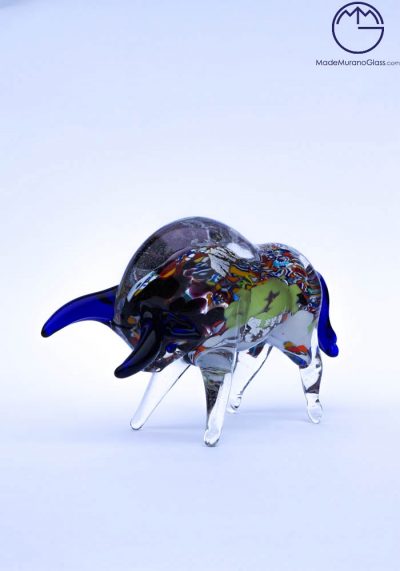Collection Aida Sommerso - Murano Glass Animal Bull In Murano Glass