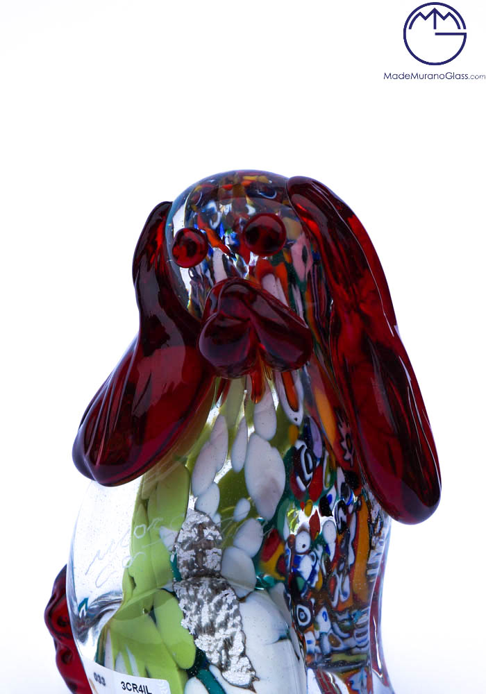 Collection Aida Sommerso - Murano Glass Animal Dog In Murano Glass
