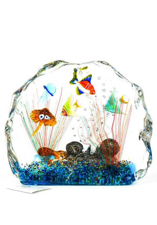 Murano Glass Aquarium Half-Moon