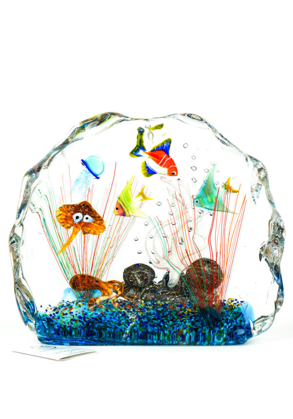 Murano Glass Aquarium Half-Moon