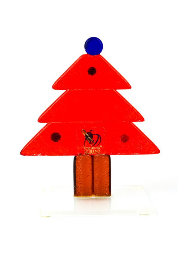 Red Christmas Tree - Murano Glass Ornaments