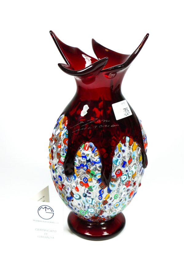 Jack - Blown Vase Red - Made Murano Glass