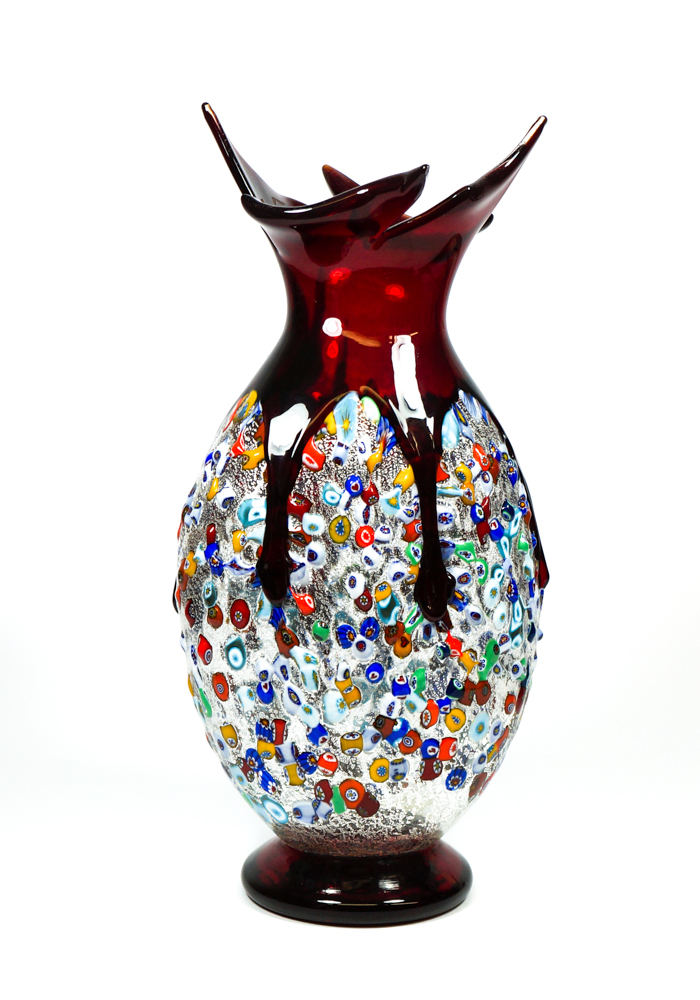 Airone - Red Murano Glass Vase 
