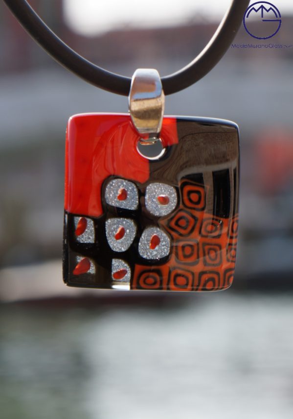 Loves - Murano Glass Jewelry With Murrina Red And Black