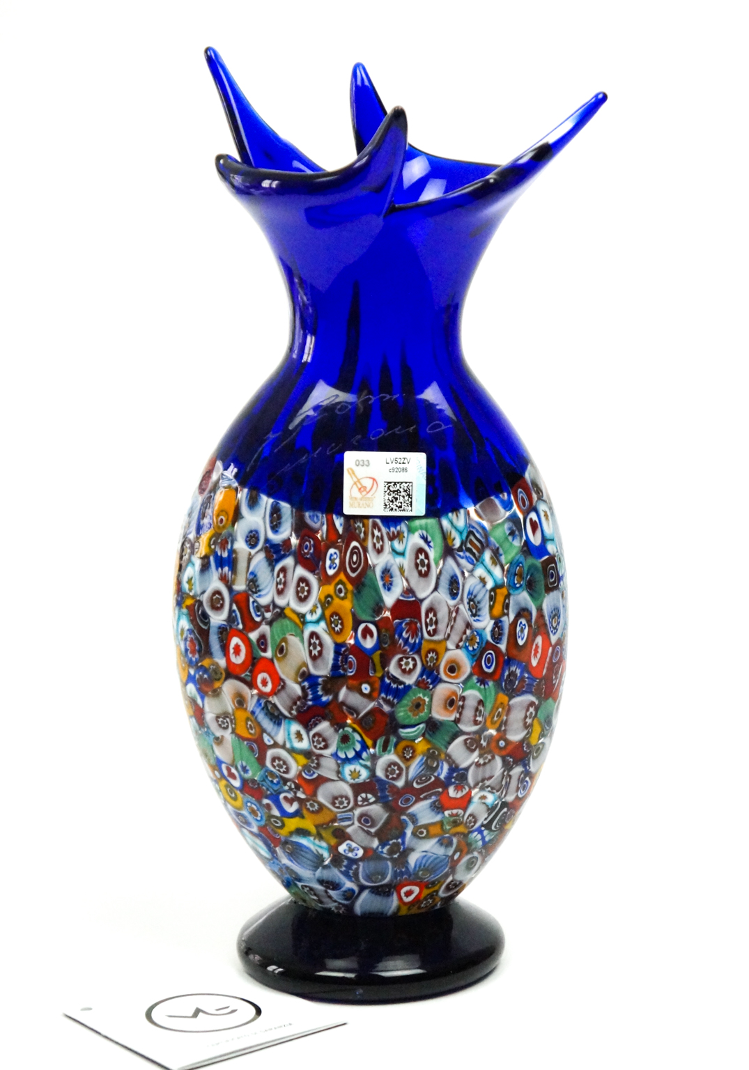 Airone - Blue Murano Glass Vase 