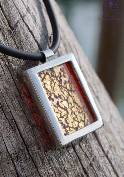 Etna - Murano Glass Jewelry Red And Gold 24k
