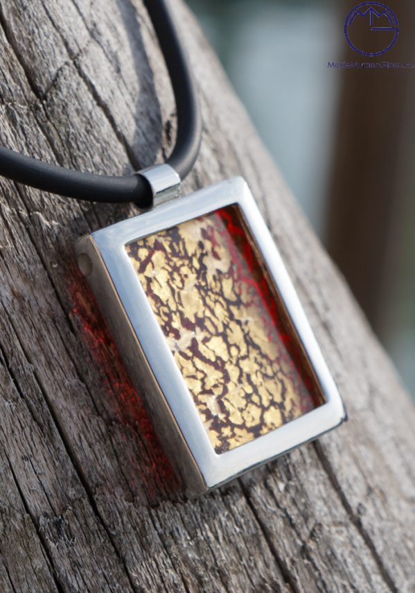 Etna - Murano Glass Jewelry Red And Gold 24k