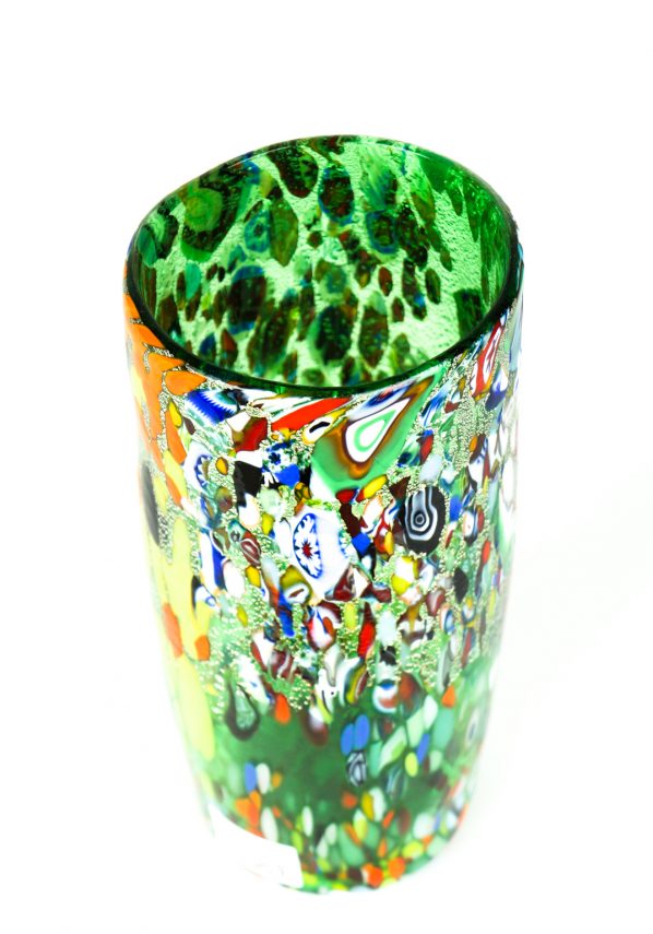 Meran - Murano Glass Vase Fantasy Green