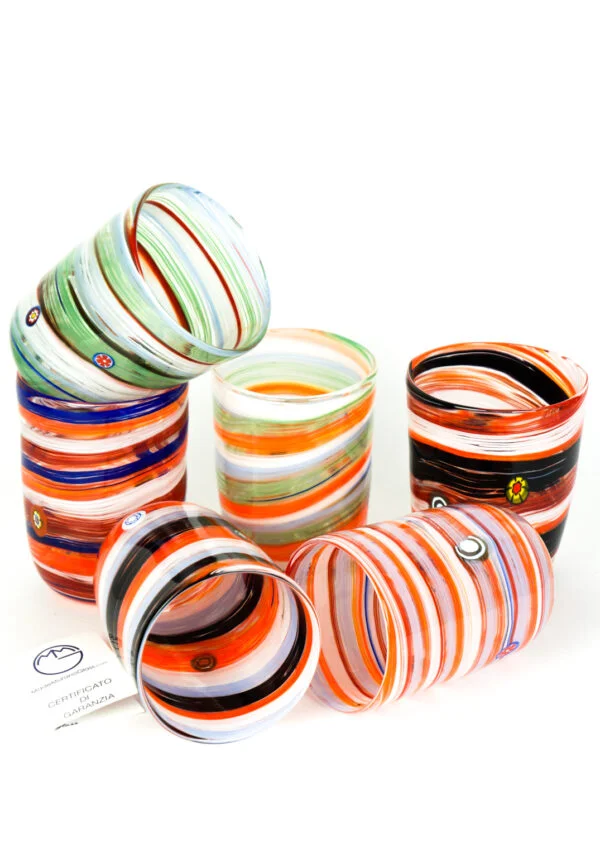 Lia - Set Of 6 Murano Drinking Glasses