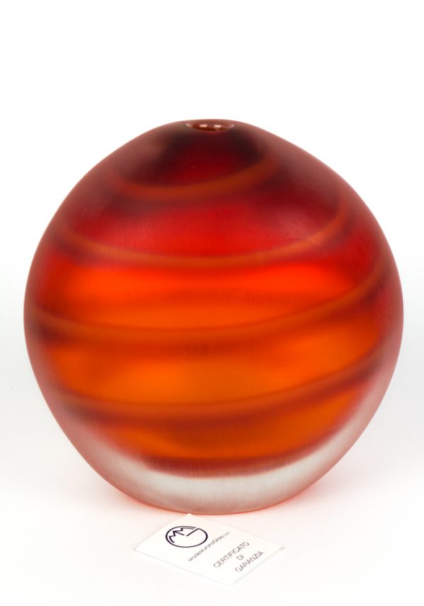 Sunset - Red Vase - Made Murano Glass
