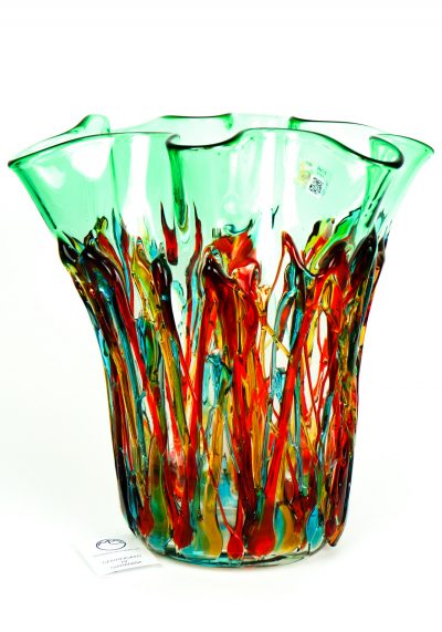 Osia – Vaso Vetro Soffiato Fili Multicolore