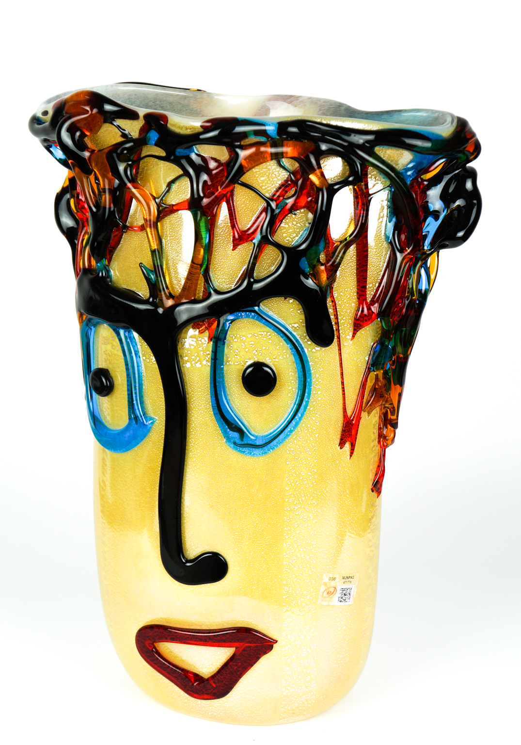 Pikas - Ivory Murano Glass Vase Tribute To Pablo Picasso