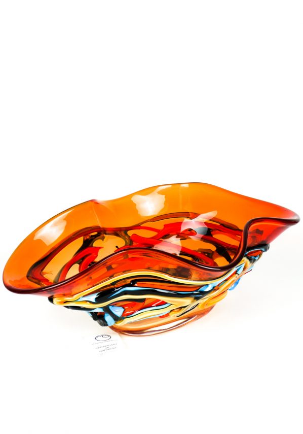Sunset - Red Bowl - Made Murano Glass