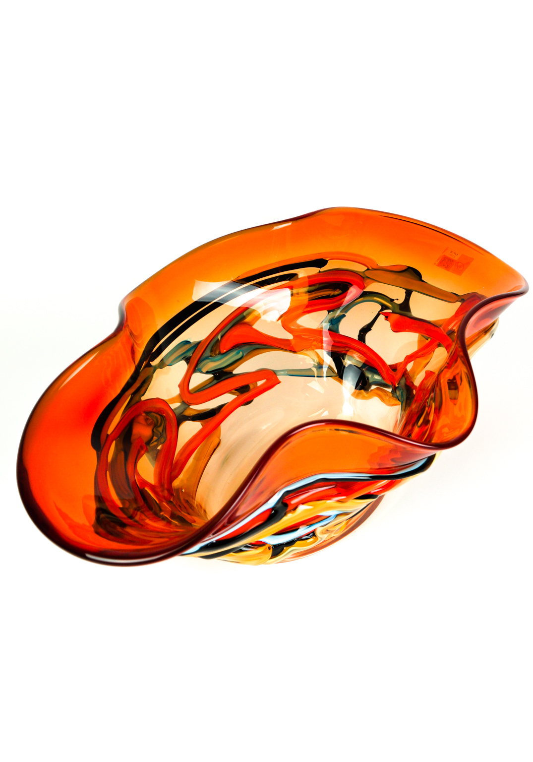 Sunny Red Murano Glass Bowl Made Murano Glass