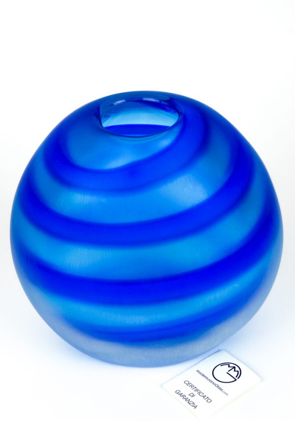 Nobre - Vaso Vetro Soffiato Fasce Blu