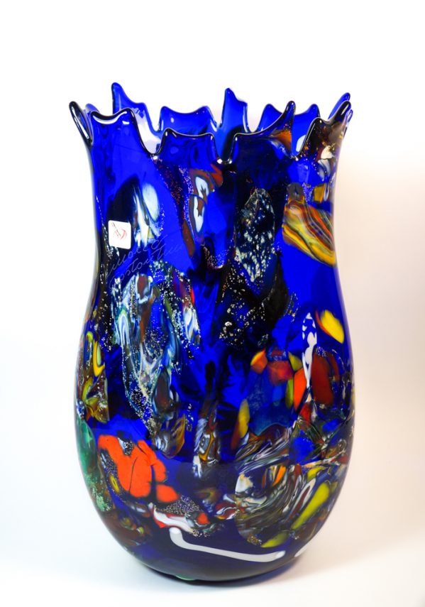 Monaco - Vase Fantasy Blue - Venetian Blown Glass