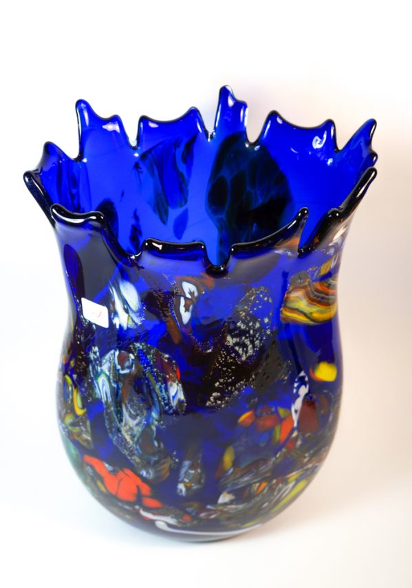 Monaco - Vase Fantasy Blue - Venetian Blown Glass
