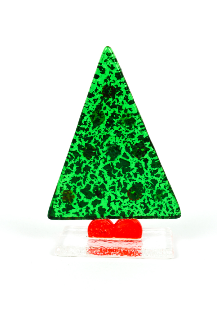 Albero Di Natale Verde Con Murrina E Oro 24 Kt