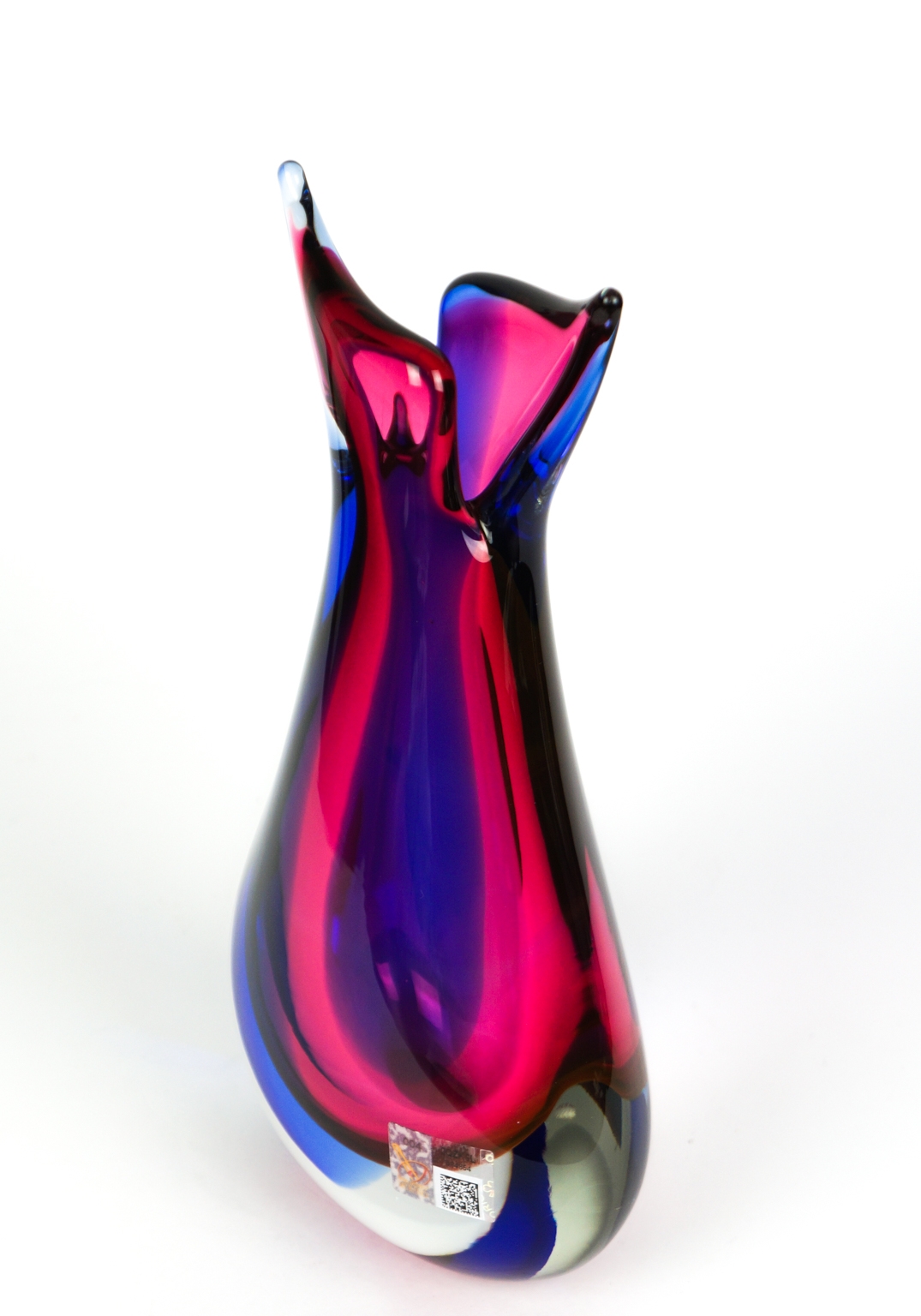 Flash - Vaso Sommerso Rubino Blu - Made Murano Glass