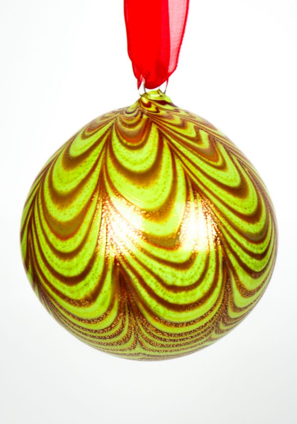 3 Christmas Balls In Venetian Blown Glass