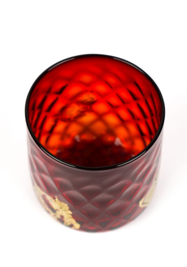 Luxury - Set Of 6 Drinking Glasses Red Tumbler - Made Murano Glass