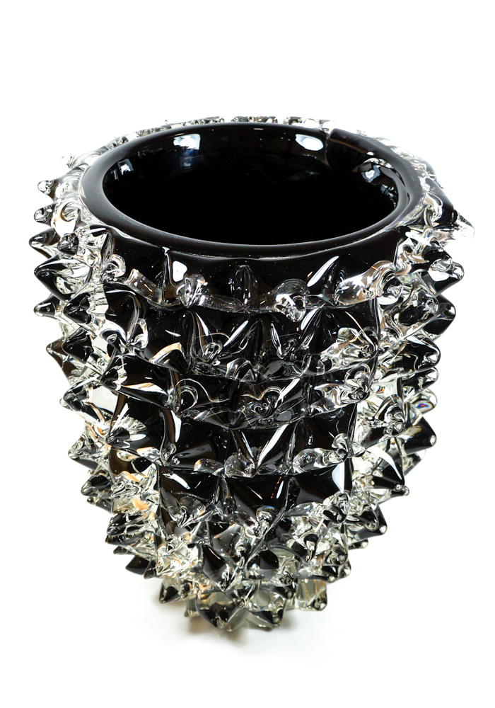 Secret - Murano Glass Vase Rostrato Black