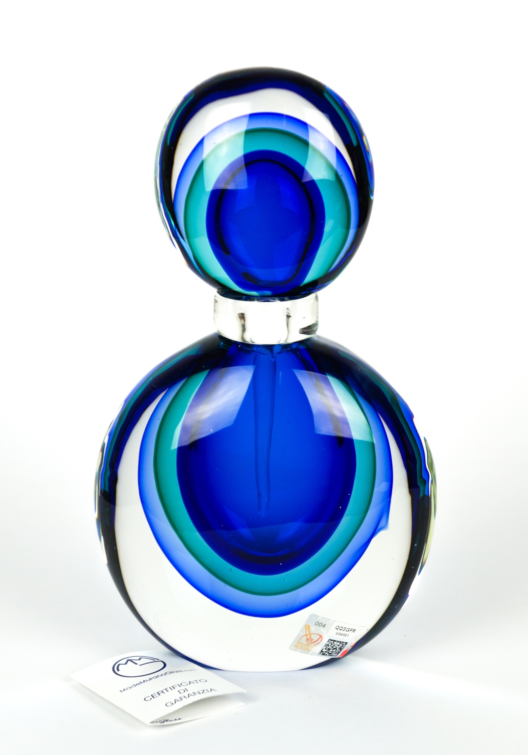 Living – Sommerso Perfume Bottle – Made Murano Glass