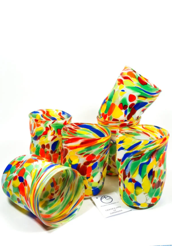 Baia - Set Of 6 Murano Drinking Glasses - Made Murano Glass