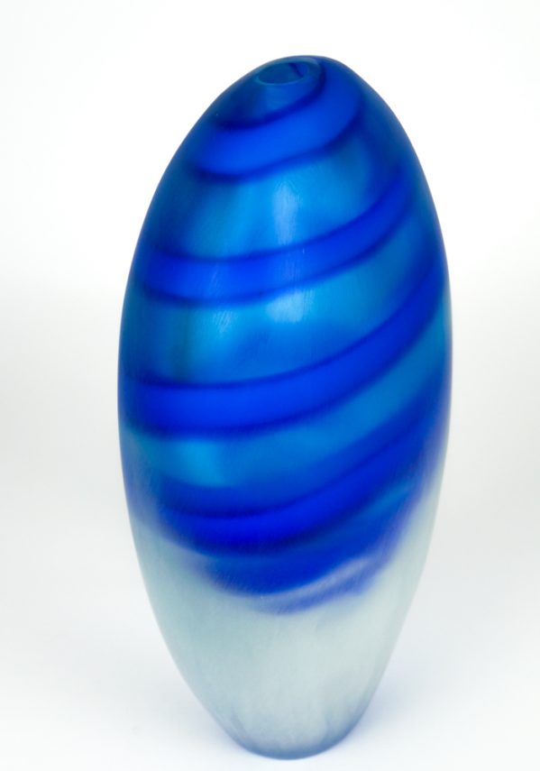 Redondo - Vaso Vetro Soffiato Fasce Blu