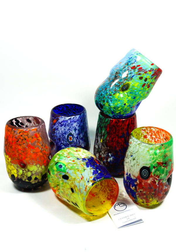 Samba - Set Of 6 Murano Drinking Glasses - Made Murano Glass