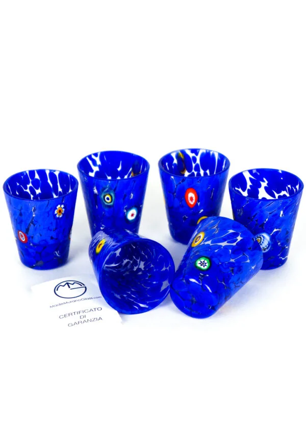 Miry - Set Of 6 Murano Liqueur Drinking Glasses