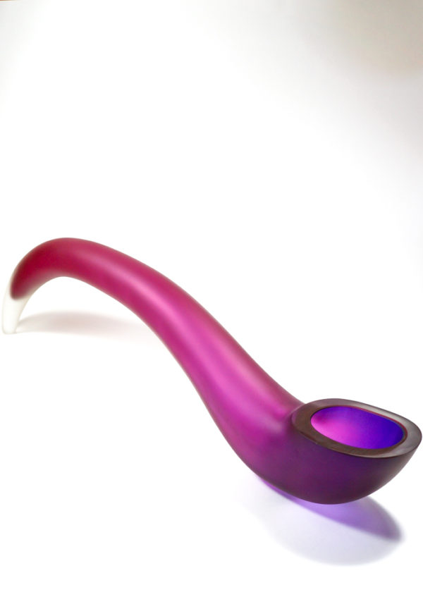 Lilium – Satinized Made Murano Glass Vase Sculpture