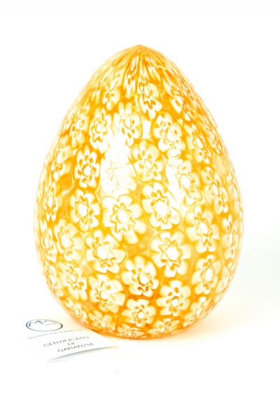 Big Egg Murano Glass With Murrina Millefiori