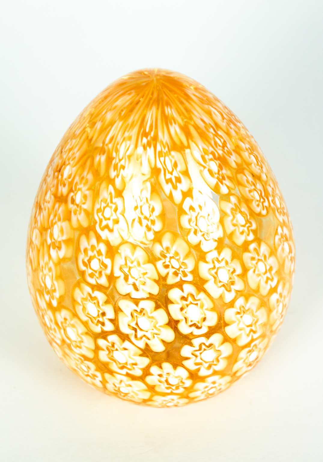Big Egg Murano Glass With Murrina Millefiori